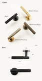 Dooroom Brass Door Lever Set Knurled Privacy Passage Dummy Thumbturn Lock Handle Set Knurled Hardware