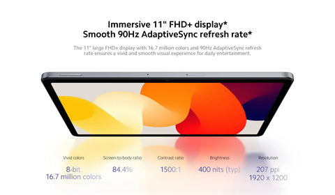 World Premiere】Redmi Pad SE Xiaomi Global Version Mi Tablet  8000mAh Snapdragon® 680 Quad speakers Dolby Atmos® 90Hz 11" Display