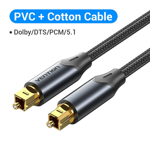 Vention Digital Optical Audio Cable Toslink SPDIF Coaxial Cable 1m 2m for Amplifiers Blu-ray Xbox 360 PS4 Soundbar Fiber Cable