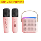 VIKEFON Mini Karaoke Machine LED Portable Bluetooth Speaker Suitable For Birthday Family Parties For Girls And Boys Microphone