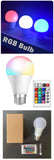 16 Colors RGB Bulb LED Multicolor Bulb E27 220V Household Lighting Dimmable 24 Key Remote Control Smart Lamp Atmosphere Light