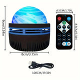 LED Starry Galaxy Projector Light RGB Smart Remote Control Star Aurora Lamp KTV USB Powered Auto Rotating for Home Bedroom Decor