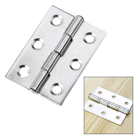 10pcs Stainless Steel Door Hinges Cabinet Doors Windows Wooden Box Flat Hinge Home Furniture Hardware Accessories