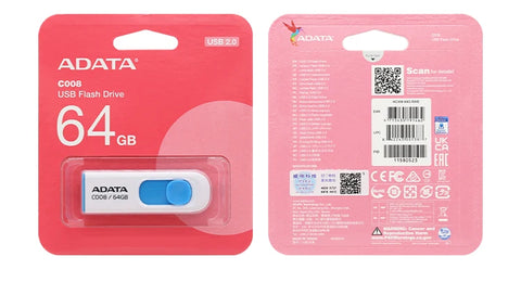 USB 2.0 ADATA C008 USB Flash Drive 16GB 32GB 64GB High Speed Mini U Disk Pen Drive USB KEY Memory Stick CLASSIC pendrive