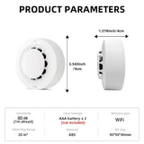 ONENUO Tuya WiFi Smoke Detector Photoelectric Sensor Fire Alarm Home Kitchen Security System Work With Smart Life APP