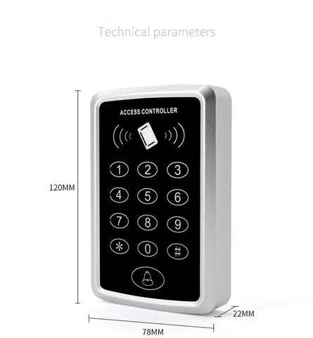 125KHz RFID Access Control Keypad EM Card Reader Support 1000 Users Door Access Control System Door Lock Opener Keyboard System