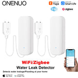 WiFi or Zigbee Water Leak Sensor Tuya Alarm Flood Leak Detector Smart Home Life APP Water Alert Overflow Alarm Security System