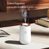 Waterless Essential Oil Aromatherapy Diffuser Office Desktop Portable Electric for Spa Home Mini Car Spray Timing 9 LED Lights