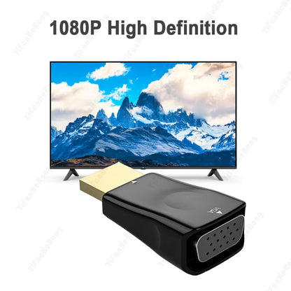 Computer HD 1080P HDMI-Compatible to VGA Adapter VGA Output PC Converter Connector Laptop Set-Top Box Game Console Gadgets