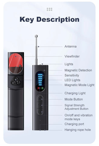 T15 Camera Detector Wireless Signal Infrared Scanner Anti-location Detector Professional GPS Search Devices Security Protection