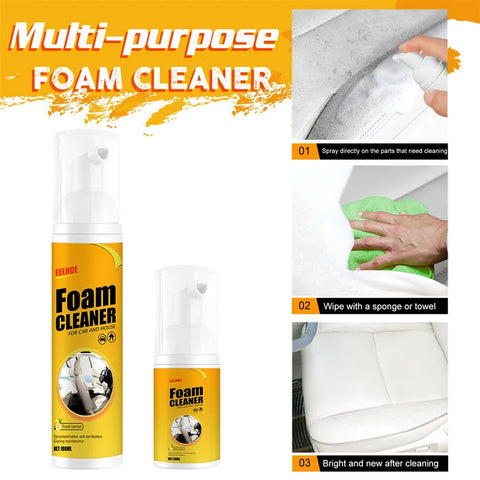 Multi-Purpose Car Foam Cleaner Leather Clean Wash Car Interior Cleaner Wash Maintenance Surfaces Spray Foam Cleaner