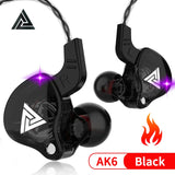 Original QKZ AK6 ARES/DMX/AKX Earphones HIFI Heavy Bass In Ear Monitor Wired Headphones With Mic Noise Cancell Sport Game Music