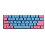 61 Key Set PBT Keycaps Ansi 60% Computer Gamer Mechanical Keyboard Cap Backlight OEM Miami DOLCH GK61 SK61 Anne pro 2 RK61 K617