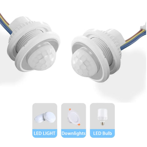 4 Pcs AC 85-265V LED PIR Infrared Motion Sensor Switch Time Light-sensing Adjustable Movement Detector Lamp Switch wholesale