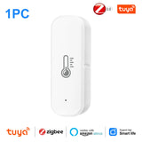 Tuya Smart Zigbee Temperature And Humidity Sensor Smart Home Thermometer Monitor smart life Compatible With Voice Control Alexa