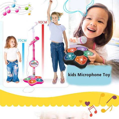 Kids Microphone with Stand Karaoke Song Machine Music Instrument Toys Brain-Training Educational Toys Birthday Gift for Girl Boy