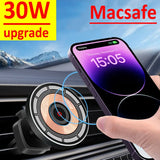 30W Magnetic Car Wireless Charger Phone Holder Stand for iPhone 15 14 13 12 11 Pro Max Car Mount Chargers Fast Charging Station