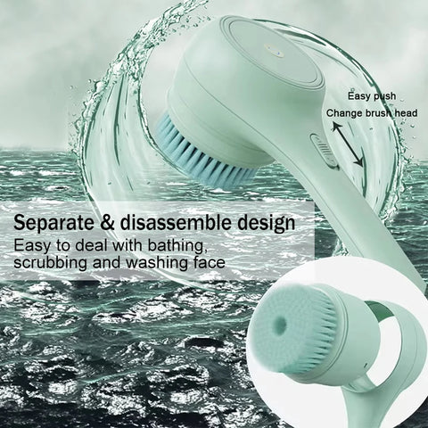 2025 Electric Body Brush Back Scrubber For Shower electric Body Scrub Brush