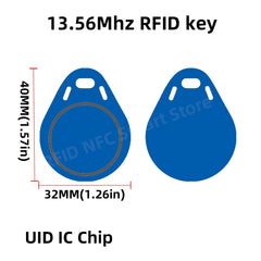 10pcs Waterproof 13.56MHz UID Keyfob Tag RFID Access Control Clone Key Card Token Writable Clone Changeable Keyfob