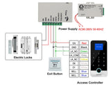 Waterproof Bluetooth Tuya APP Fingerprint Access Controller Standalone RFID Keyboard Touch Keypad 13.56MHz Door Opener System