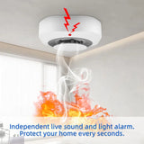 YUPA Independent Smoke Detector Sensor Fire Alarm System For Home Office Security Smoke Alarm Fire Protection Battery Powered