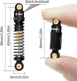 Esilun RC Shocks Absorber Aluminum Front&Rear Shock Damper for Axial SCX24 C10 JLU Deadbolt Gladiator Bronco Upgrade Accessories