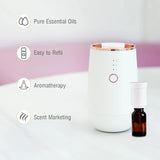 Waterless Essential Oil Aromatherapy Diffuser Office Desktop Portable Electric for Spa Home Mini Car Spray Timing 9 LED Lights