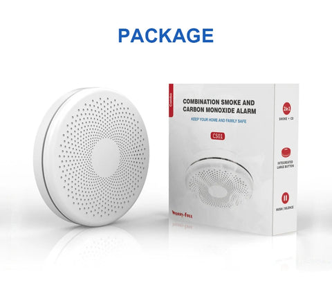 2-in-1 WiFi Tuya Smart Carbon Monoxide &amp; Smoke Detector Alarm