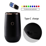 Waterless Essential Oil Aromatherapy Diffuser Office Desktop Portable Electric for Spa Home Mini Car Spray Timing 9 LED Lights