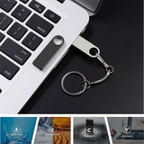 Metal USB Flash Drive 32GB 64GB 128GB Pen Drive High Speed 4G 8G 16G U Disk Pendrive USB device With Key Ring Gift