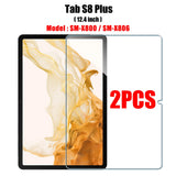 2PCS Tempered Glass Screen Protector for Samsung Galaxy Tab S8 Ultra Plus S6 Lite S7 Fe A7 Lite A8 S9 A9 Tablet Accessories Film