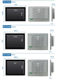 8~21.5 inch Touch Screen IP65 Front Waterproof, All in One Industrial Embedded Panel PC with 10 Point PCAP TouchScreen Monitor