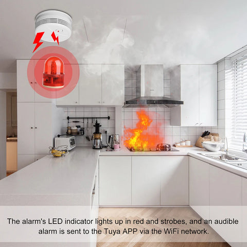 Tuya Smoke Detector WiFi Fire Alarm System