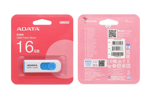 USB 2.0 ADATA C008 USB Flash Drive 16GB 32GB 64GB High Speed Mini U Disk Pen Drive USB KEY Memory Stick CLASSIC pendrive