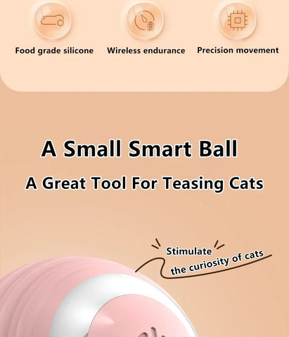 Cat Interactive Ball Smart Cat Toys for Pet Indoor Automatic Rolling Ball Electronic Interactive Cat Toy Cat Game Accessories