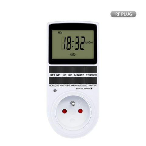 Electronic Digital Timer Switch EU FR BR Plug Kitchen Timers 230V 7 Day12/24 Hour Programmable Control Timing Socket Outlet