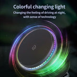 30W Magnetic Car Wireless Charger RGB For iPhone 12 13 14 15 Pro Max Macsafe Car Phone Holder Stand Mount Fast Charging Station