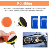 16pcs Car Headlight Lens Restoration Repair Kit Polishing Cleaning Tool  Car Wash & Maintenance Headlight Assembly Repair Tool