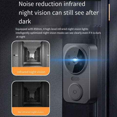 Door Bell Intercom Security Camera Image Sensor Viewing Angle Intercom WIFI Free Language Operating Temperature