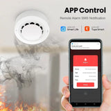 ONENUO Tuya WiFi Smoke Detector Photoelectric Sensor Fire Alarm Home Kitchen Security System Work With Smart Life APP