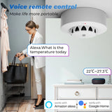 Tuya WiFi Smoke Alarm Temperature And Humidity Detection 3 In1 Fire Protection Smoke Detector Sensor Smart Life Firefighter