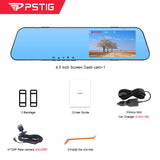 PSTIG XS5 HD 1080P 4.5 Inch Mirror Recorder Mirror Car Dash Cam Dual Lens Video Black Box Car DVR Dash Camera Loop Recording