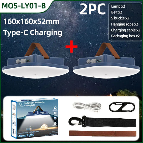 MOSLIGHTING Rechargeable Camping Lantern Mobile APP Connect Smart Tent Light Fishing Flashlight Night Maintenance Lighting LED