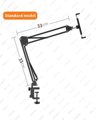 Tablet Holder for Bed with Long Metal Arm iPad Stand Tablet Bracket 360° Rotating Bed Phone Mount for 4.5~12.9 inch Phone Tablet