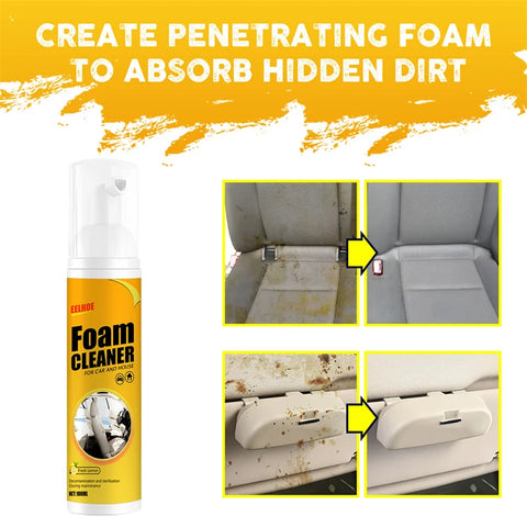 Multi-Purpose Car Foam Cleaner Leather Clean Wash Car Interior Cleaner Wash Maintenance Surfaces Spray Foam Cleaner