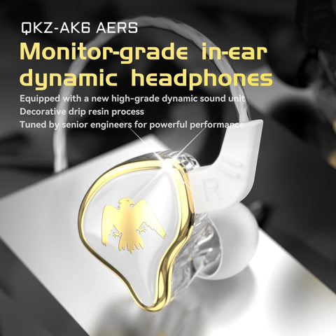 Original QKZ AK6 ARES/DMX/AKX Earphones HIFI Heavy Bass In Ear Monitor Wired Headphones With Mic Noise Cancell Sport Game Music