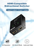 Bi Direction Switch HDTV 2.0 4K 60HZ HDTV Splitter Switcher 1x2 2x1 New Dual 2 Ports Adapter Converter Supports Ultra HD 4K