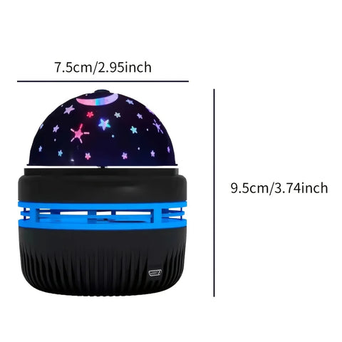 LED Starry Galaxy Projector Light RGB Smart Remote Control Star Aurora Lamp KTV USB Powered Auto Rotating for Home Bedroom Decor