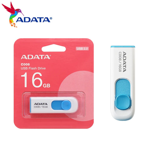 USB 2.0 ADATA C008 USB Flash Drive 16GB 32GB 64GB High Speed Mini U Disk Pen Drive USB KEY Memory Stick CLASSIC pendrive