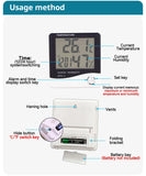 1/2Pcs HTC-1 HTC-2 LCD Electronic Humidity Meter Smart Electric Digital Hygrometer Thermometer Weather Station Clocks Outdoor